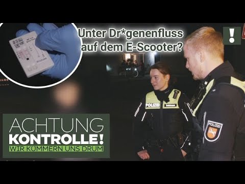 E-Scooter WACKELIG unterwegs! 🤔 Steht der Fahrer unter Dr*geneinfluss? | Achtung Kontrolle