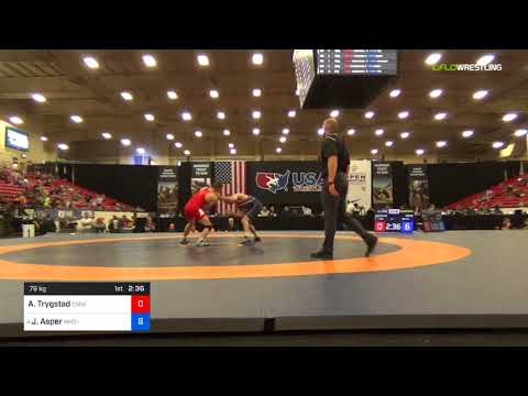 2018 Marine Corps US Open/Senior Men's Freestyle 79 Quarters - Aaron Trygstad (CMWC) Vs. Joshua As