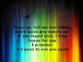 It's good to see you again - Lyrics Scott Alan ...