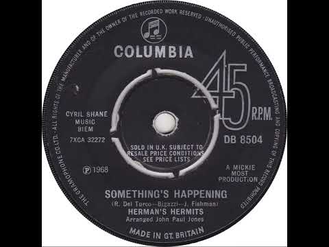 UK New Entry 1968 (258) Herman's Hermits - Something's Happening