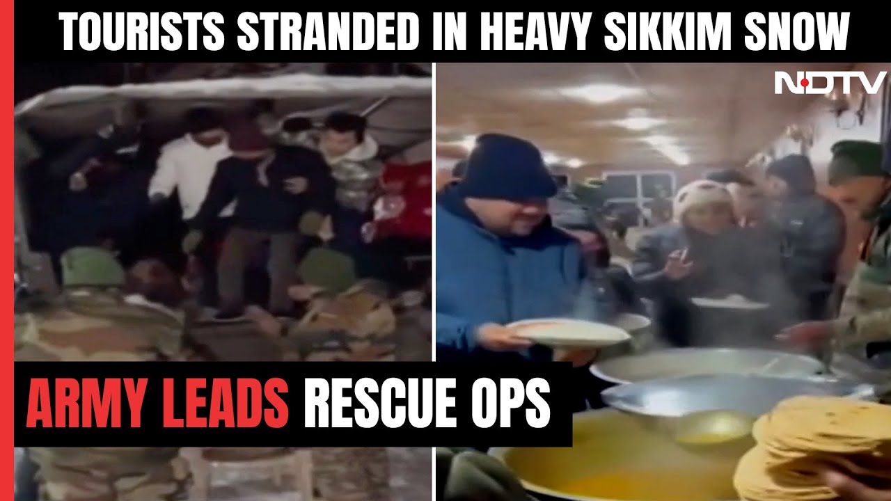 Army Rescues 800 Stranded Tourists From East Sikkim