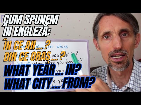 Lectia de Engleza -cum spunem in engleza "𝐈̂𝐧 𝐜𝐞 𝐚𝐧 ...?", "𝐈̂𝐧 𝐜𝐚𝐫𝐞 𝐨𝐫𝐚𝐬̦ ...?" - English Lesson