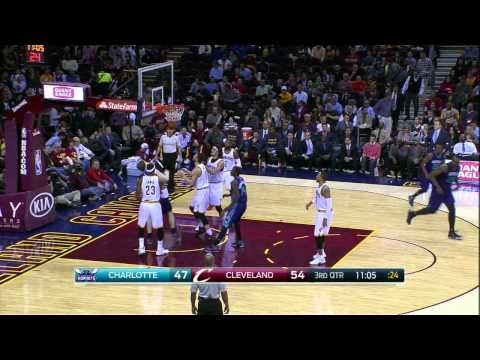 Cody Zeller Highlights Hornets vs. Cavaliers 12.15.2014 - 4 Points
