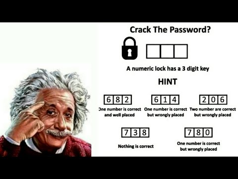 A Numeric Lock Has A 3 Digit Key 🔐 | Crack The Password | Math Puzzle
