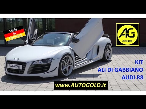 AUDI R8 - kit ali di gabbiamo Lsd Doors - cerniere sportelli verticali lambo