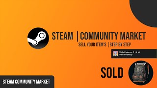 How to sell your items on Steam Community Market | Steam Community market | PUBG_PC items sold