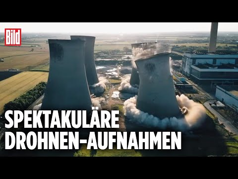 Drohnen-Videos: Kohlekraftwerk wird in die Luft gesprengt
