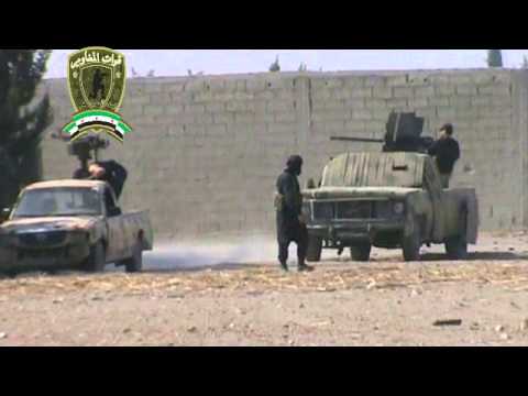 التصدي لقوات النظام التي تحاول اقتحام بلدة دير سلمان في الغوطة الشرقية من قبل لواء أبابيل الغوطة