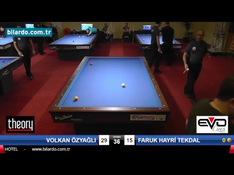 VOLKAN ÖZYAĞLI & FARUK HAYRİ TEKDAL Bilardo Maçı - 2018 ERKEKLER 1.ETAP-2. Ön Eleme