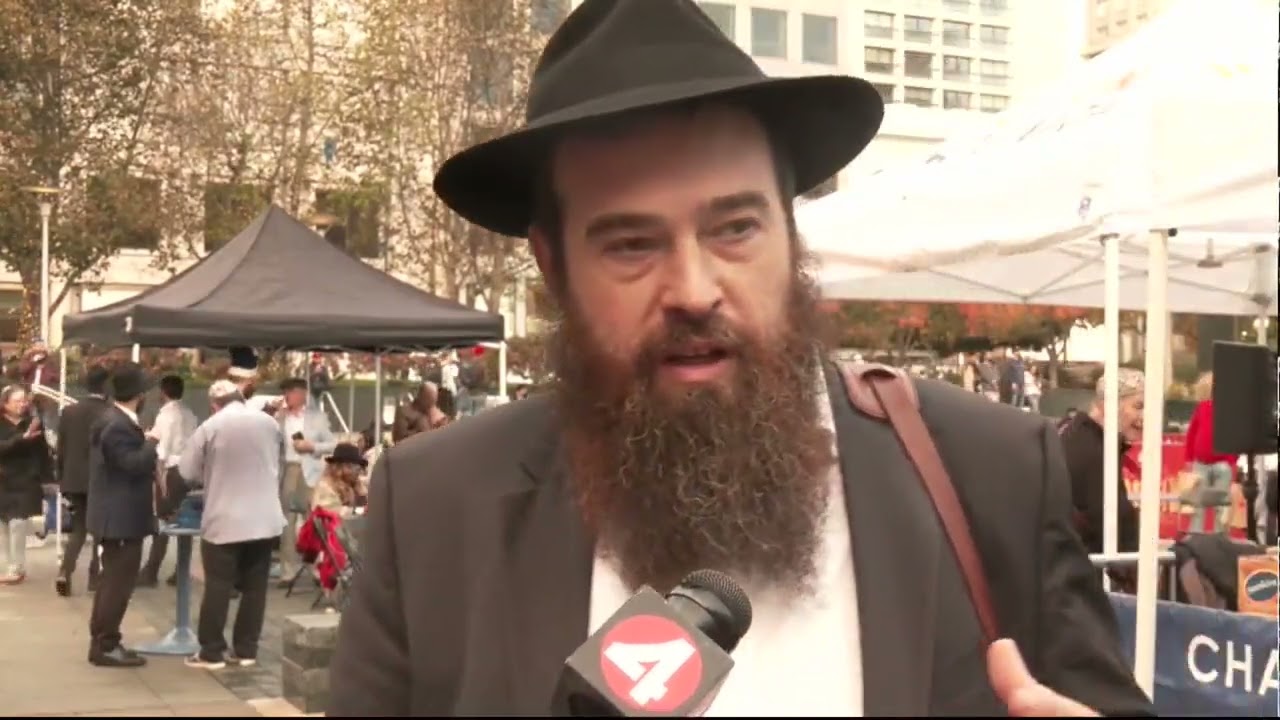 Annual Public Menorah Lighting in San Francisco Union Square