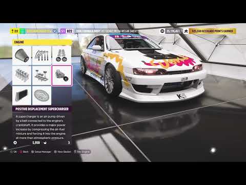 Forza Horizon 5 - 1996 Formula Drift Nissan 240SX #51 Donut Media Customization