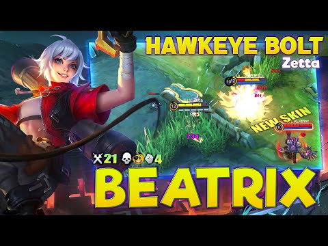 Hawkeye Bolt Beatrix | New Skin Ranked Gameplay by Zetta ~ Mobile Legends