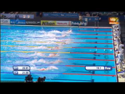 Mundial Barcelona 2013. 1ª semifinal 50 libre masculino