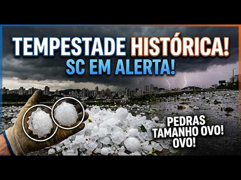 URGENTE: Tempestade Severa Cai com Pedras de Gelo do Tamanho de Ovos em SC