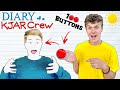 100 PRANK Buttons! FUNNY Escape Challenge! DIARY of a KJAR Crew!