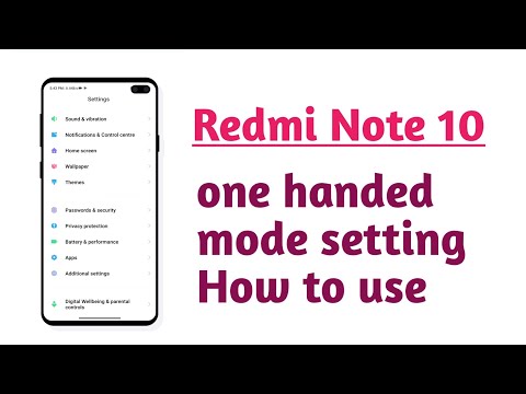Redmi Note 10 , one handed mode setting tips and tricks