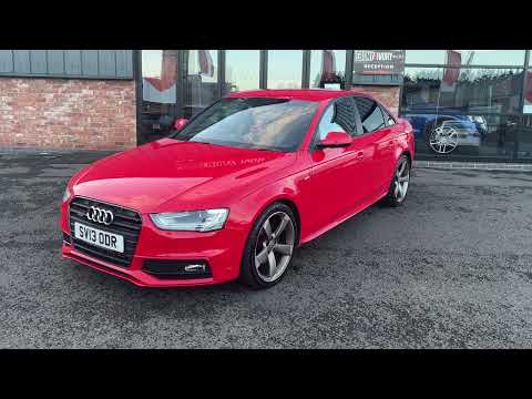 AUDI A4 2.0TDI S-LINE BLACK EDITION QUATTRO 2013 13 PLATE RED