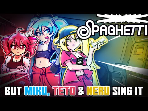 🍝 SPAGHETTI; But Miku, Teto & Neru Sing it| TRIPLE BAKA Mix [FNF COVER 💜]