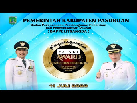 Penganugrahan Maslahat Award 2023 bidang Inovasi dan Teknologi oleh Bappelitbangda Kab. Pasuruan