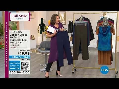 Colleen Lopez Perfect 10 Cigarette Leg Ponte Pant