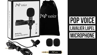 Video thumbnail for PoP Voice Lavalier Lapel Microphone Review Test 🎙️ Lavalier Microphone For iPhone Smartphones PC by Digital David