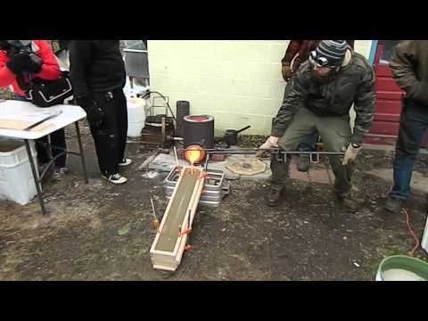 A sword is born, casting a bronze age cast bronze sword
