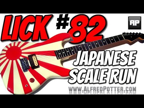 Lick #82 - Japanese Scale Alternate Picking Run