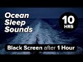 ASMR Cruise Ship Ambience 🚢Deck Ocean View ⚓Ocean sleep sounds 💤 Black screen after 1 hrs (10 hours)