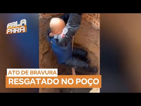 Policial usa tirolesa improvisada e salva criança caída em poço em Santana do Araguaia (PA)
