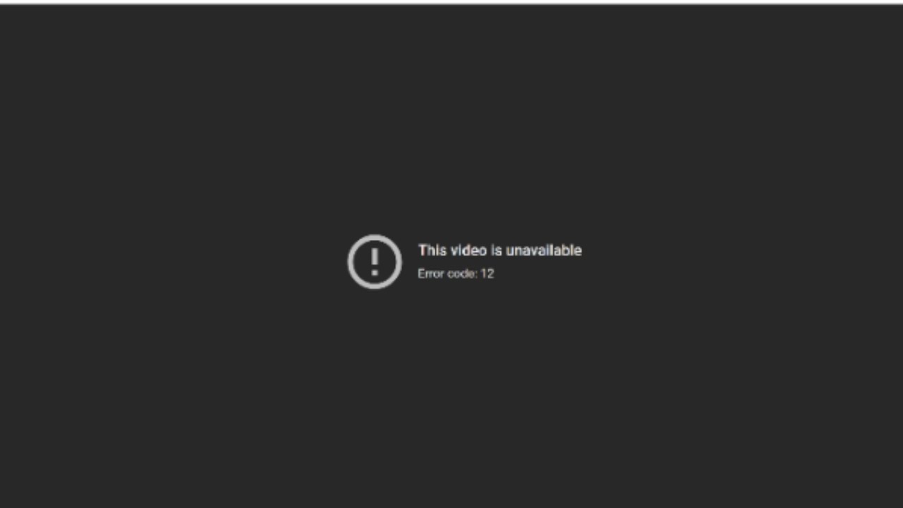 How To Resolve YouTube Error Code 12?