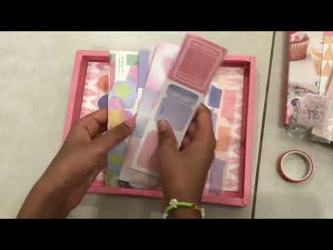 Vintage paper ice cream scrapbook pink, packaging size: 23 x...