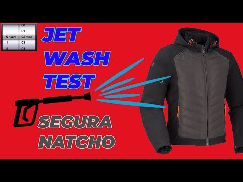2 minute Jet Wash Test -  SEGURA Natcho Motorcycle Jacket 4K Video | Bikerheadz.co.uk