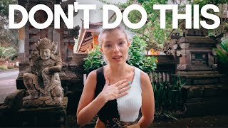 10 things you MUST NOT do in BALI, Indonesia