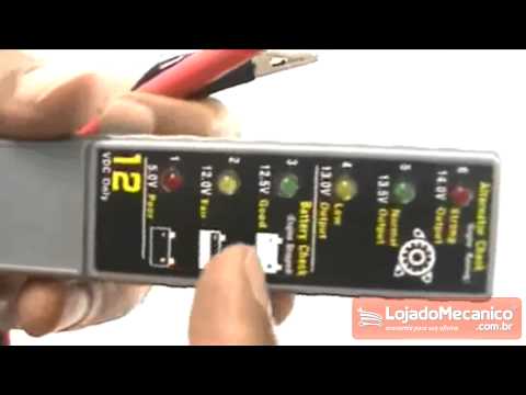 Mini Teste de Bateria e Alternador Automotivo 12V - Vídeo