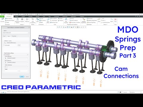 Creo Parametric - Preparation for MDO Springs Video (Part 3 of 4)