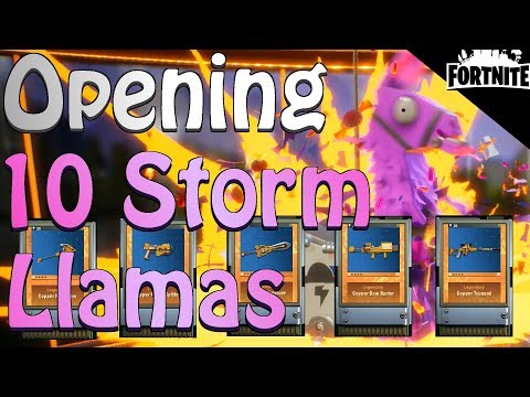 FORTNITE - Opening 10 Storm Llamas Video