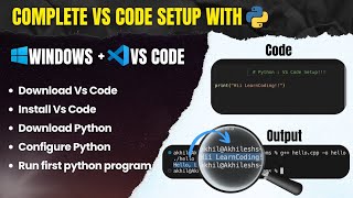 How to Setup Python in Visual Studio Code | VS Code Installation for Python 