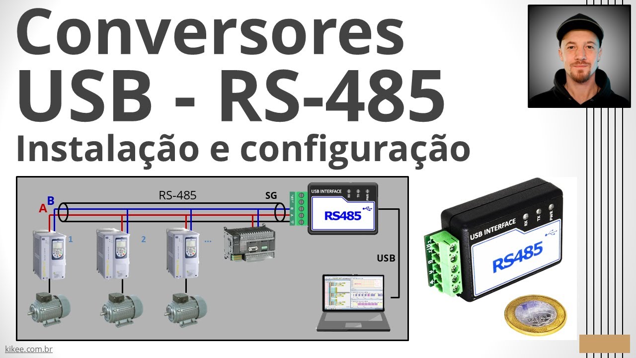 Conversores USB - RS-485 - Instalação e configuração | Redes Industriais #modbus #rs485 #modbusrtu