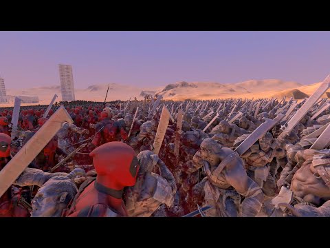 29000 Orcs VS 25000 Deadpools. Ultimate Epic Battle Simulator 2. UEBS 2