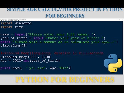 Python program to Calculate Your Age | Age Calculator in python | | Видео