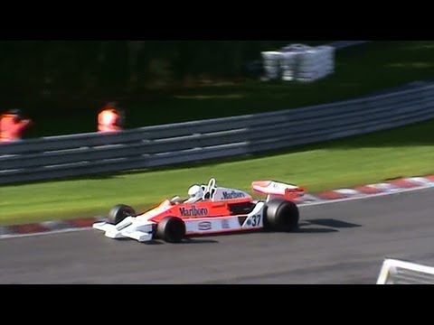 Classic Formula 1 cars wet Spa Francorchamps 2010 SOUNDS