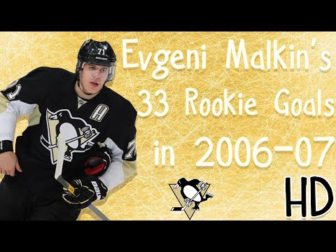 Evgeni Malkin's 33 Rookie Goals in 2006-07 (HD) (Calder Year)