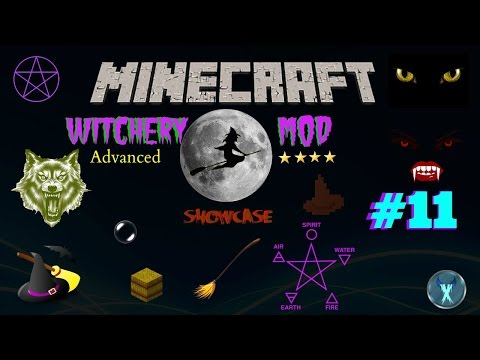 MINECRAFT: WITCHERY MOD SHOWCASE #11 - BROOM STICKS, ORBS AND ROBES! POWERS OF THE ELEMENTS!