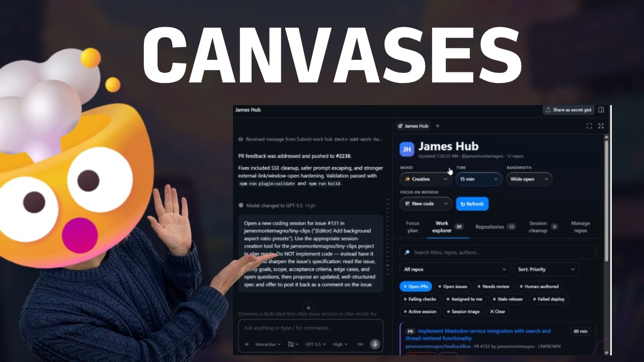 A Beginner's Guide to GitHub Copilot App Canvases: Two-Way Agent Session UI video thumbnail