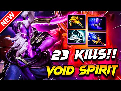 Dota 2 VOID SPIRIT Gameplay | (x23 Kills!!) Void Spirit DOTA 2 Carry Build Pro Gameplay Guide 7.39
