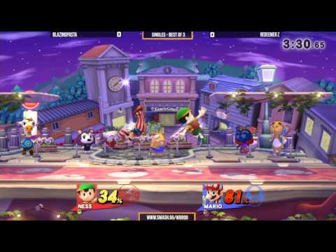WBB #90  BlazingPasta (Ness) vs Redeemer Z (Mario)   Winners Semi Finals   Smash 4 Singles