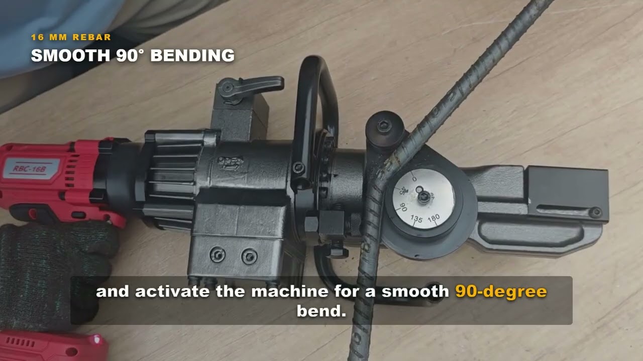 RBC-16B cordless rebar bender and cutter operation video