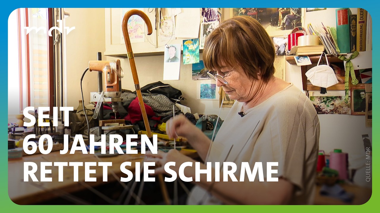 82-jährige Schirmmacherin hält ein fast ausgestorbenes Handwerk am Leben | MDR um 4 | MDR