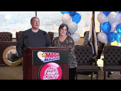 Press conference for Mega Millions winner
