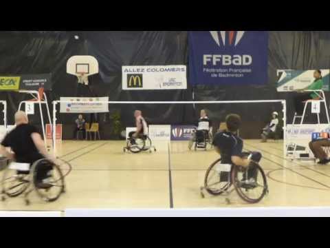 3ème set finale Double Hommes WH1/WH2 Championnat de France 2014 Para Badminton